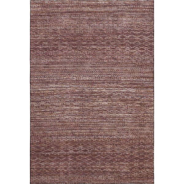 Mayfield Premium Machine Washable Abstract AMF2150 Merlot 5 ft. x 7 ft. 6 in. Area Rug