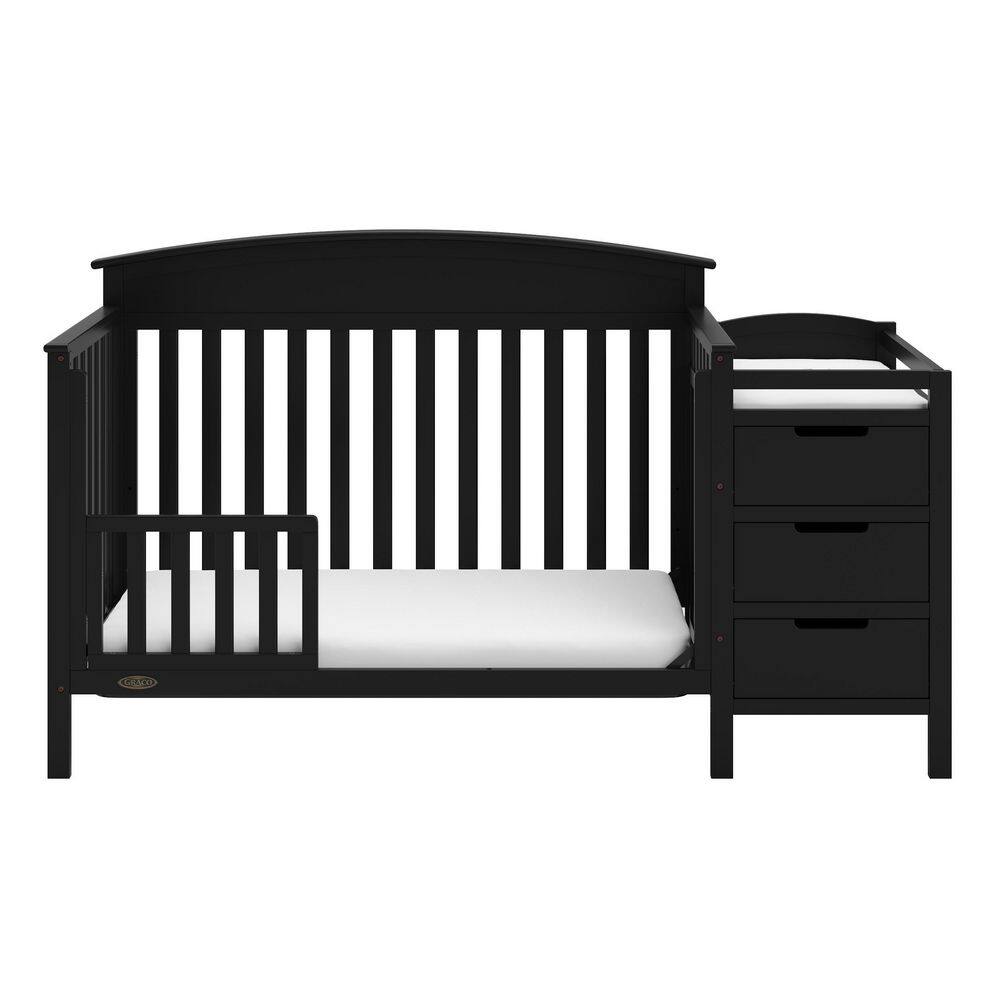 Black Pine 4-in-1 Convertible Crib and Changer