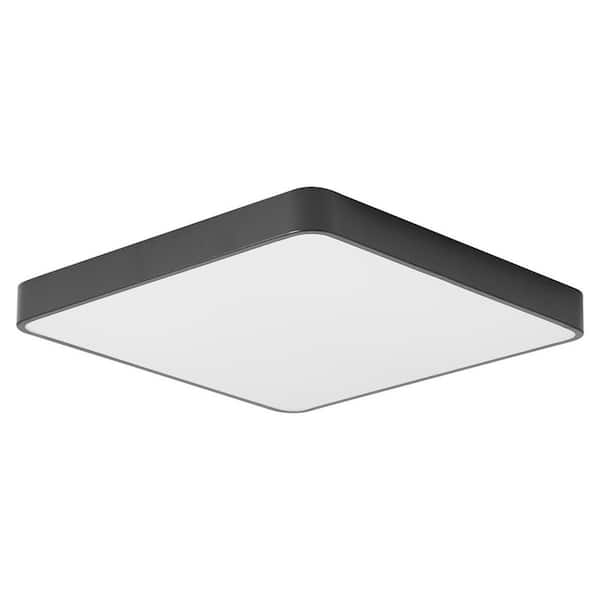 15.74 in. 36 Watt Modern LED Flush Mount Ceiling Light Black Ceiling Lighting Fixtures 6000K