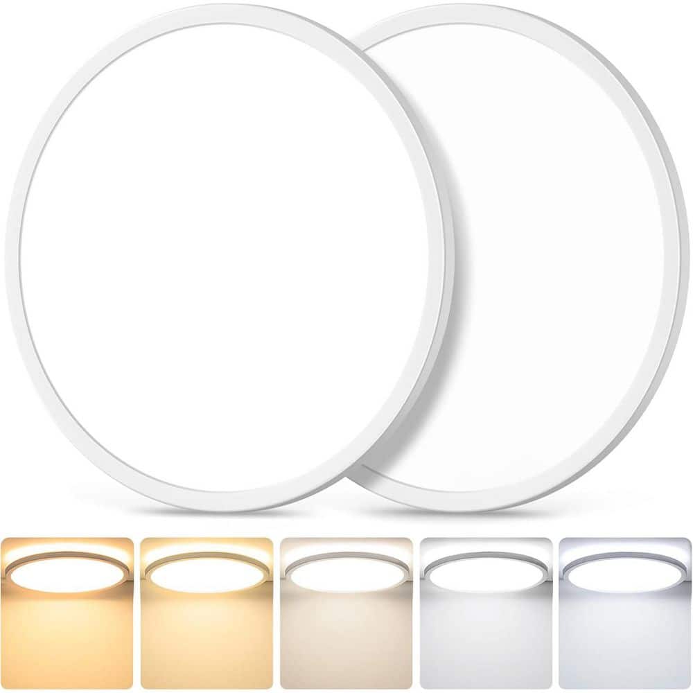 16 in. 40W Integrated LED Flush Mount Ceiling Lights for Bedroom Kitchen,5 Color Temperatures in One,100-277V/ac,2-PACK price history on PriceWatchPro