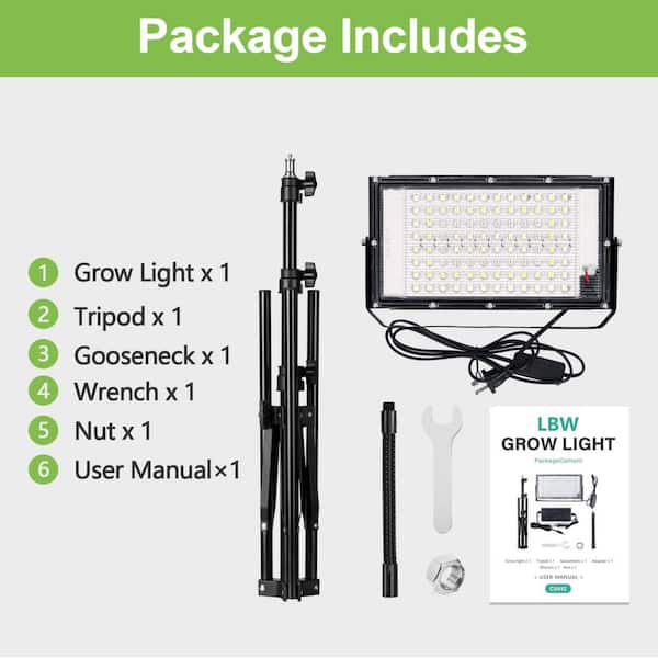 BeamBox 96-LED Full Spectrum Plant Grow Light with Adjustable