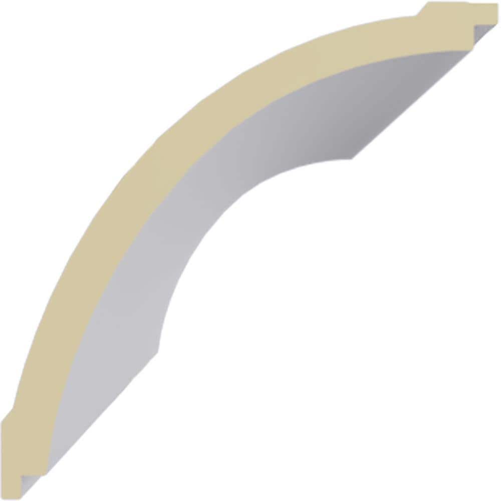 Primed White Polyurethane Classic Crown Moulding Sample, 12" Length