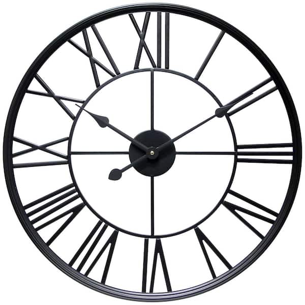 Infinity Instruments Deep Metal Black Wall Clock