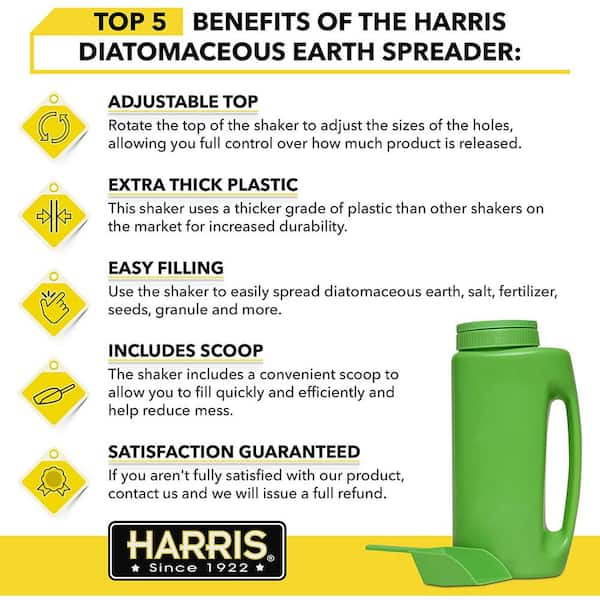 Harris Diatomaceous Earth Shaker Applicator 2 Pack 2shakeit The Home Depot