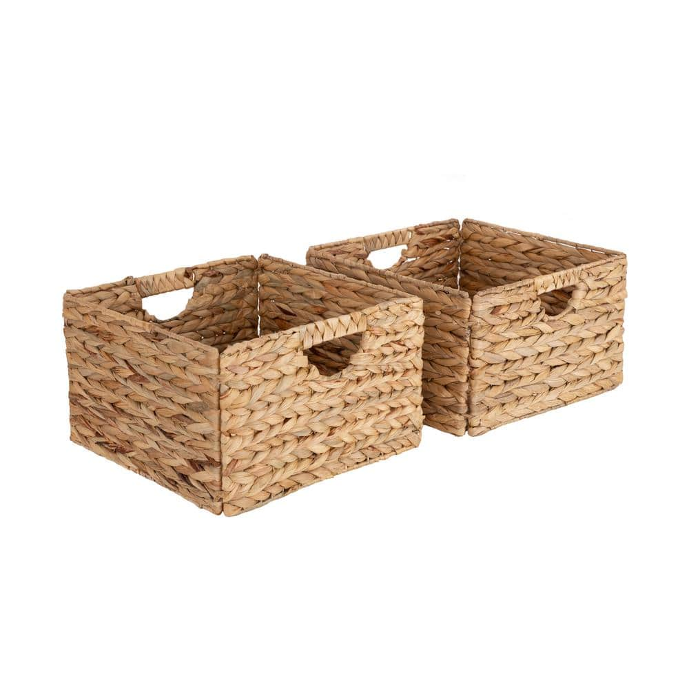 UPC 017641001686 product image for Water Hyacinth Storage Baskets, Hand-Woven 2-Pack | upcitemdb.com