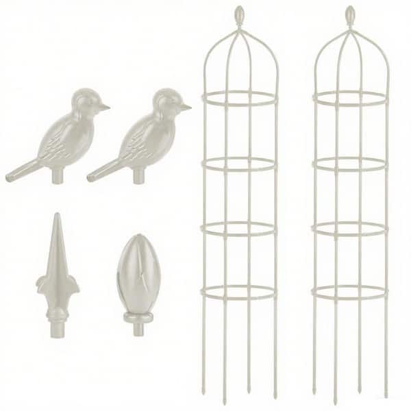 69 in. White Garden Obelisk Trellis for Climbing Plants Outdoor