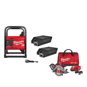 MX FUEL 3600W/1800W Lithium-Ion Battery Powered Portable Power Station w/ M18 FUEL 7-1/4 in. Circ Saw Combo Kit (2-Tool)
