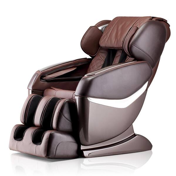 Lifesmart Luxury in 2-Tone Brown with Multi-Therapy Programing Large Fitness and Wellness Zero Gravity Massage Chair
