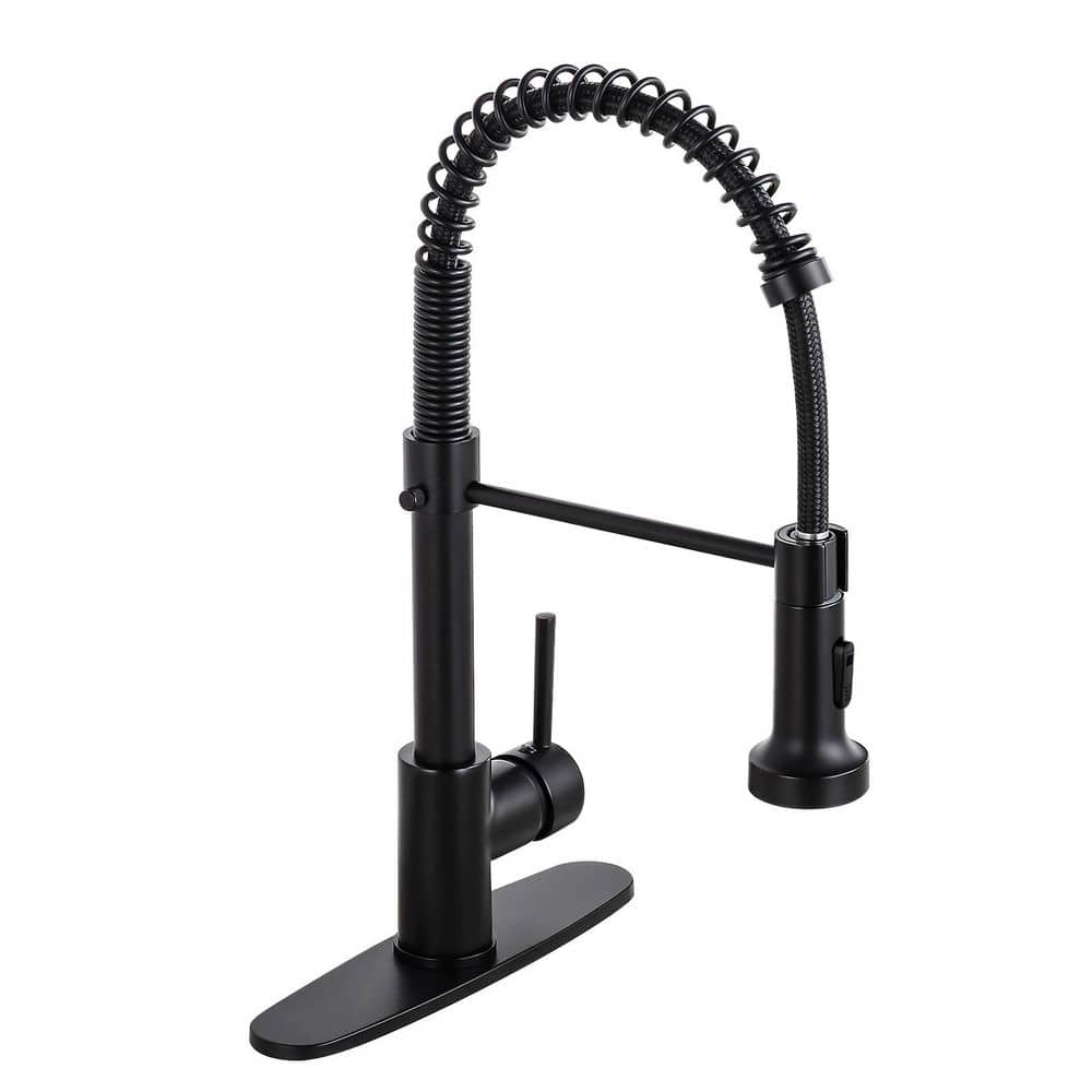Single Handle 16 in. 360° Spout Swivel Pull Down Sprayer Kitchen Faucet wi