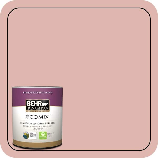 1 qt. #S160-2 Pink Quartz Eggshell Enamel EcoMix Plant-Based Interior Paint & Primer