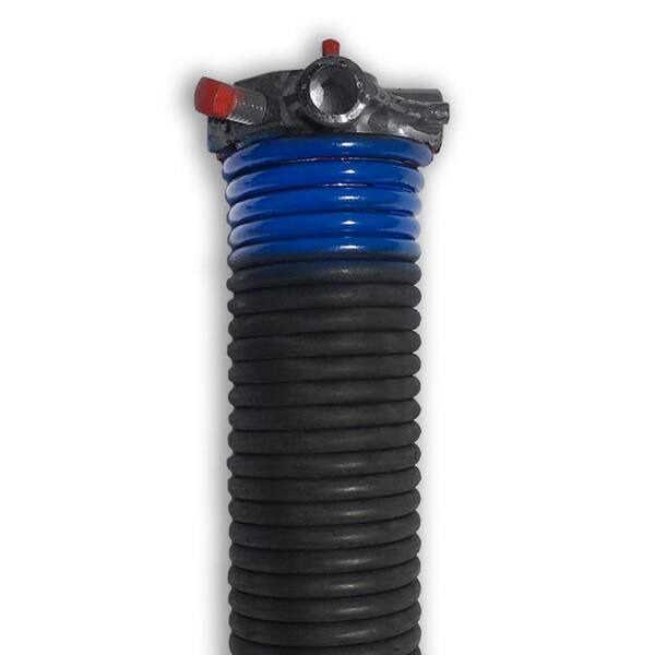 DURA-LIFT 0.262 in. Wire x 1.75 in. D x 40 in. L Torsion Spring in Blue Left Wound Single for Sectional Garage Door