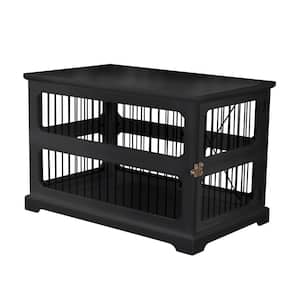Dog Crate in Black with Slide Aside Door - Medium