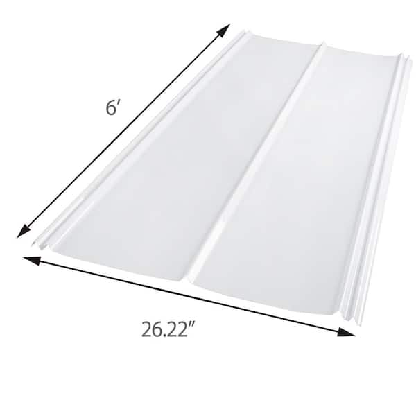 Sunsky 38 in. x 6 ft. 5V Crimp Corrugated Polycarbonate Roof Panel