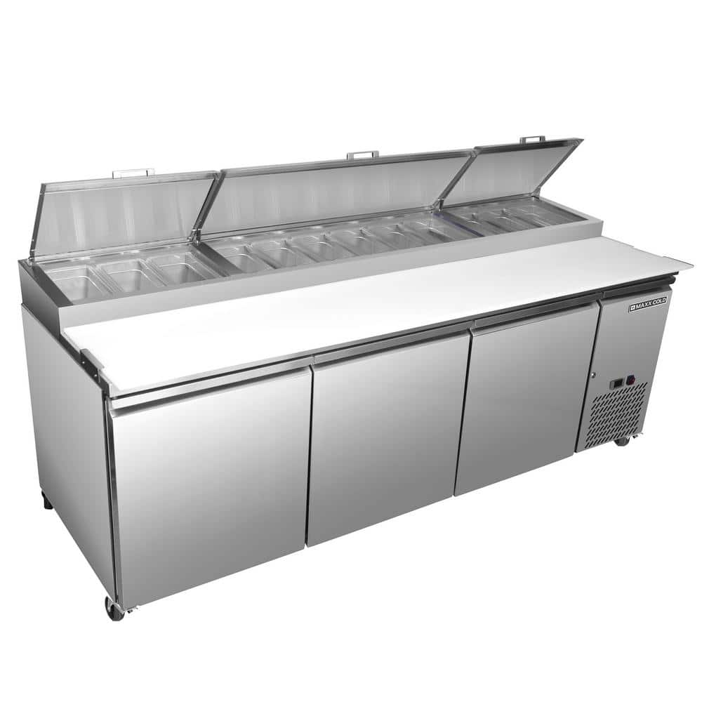 Maxx Cold Three-Door Refrigerated S&wich & Salad Prep Station, 18