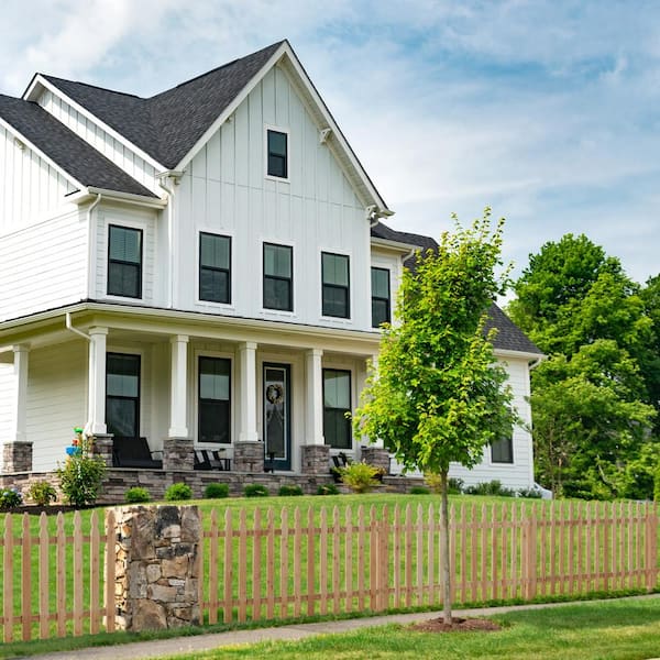3-1/2 ft. x 8 ft. Cedar Spaced French Gothic Fence Panel