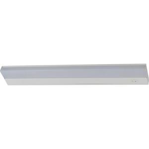24 in. Integrated LED White Indoor Linear Under Cabinet Light with Rectangular White Acrylic Diffuser Lens