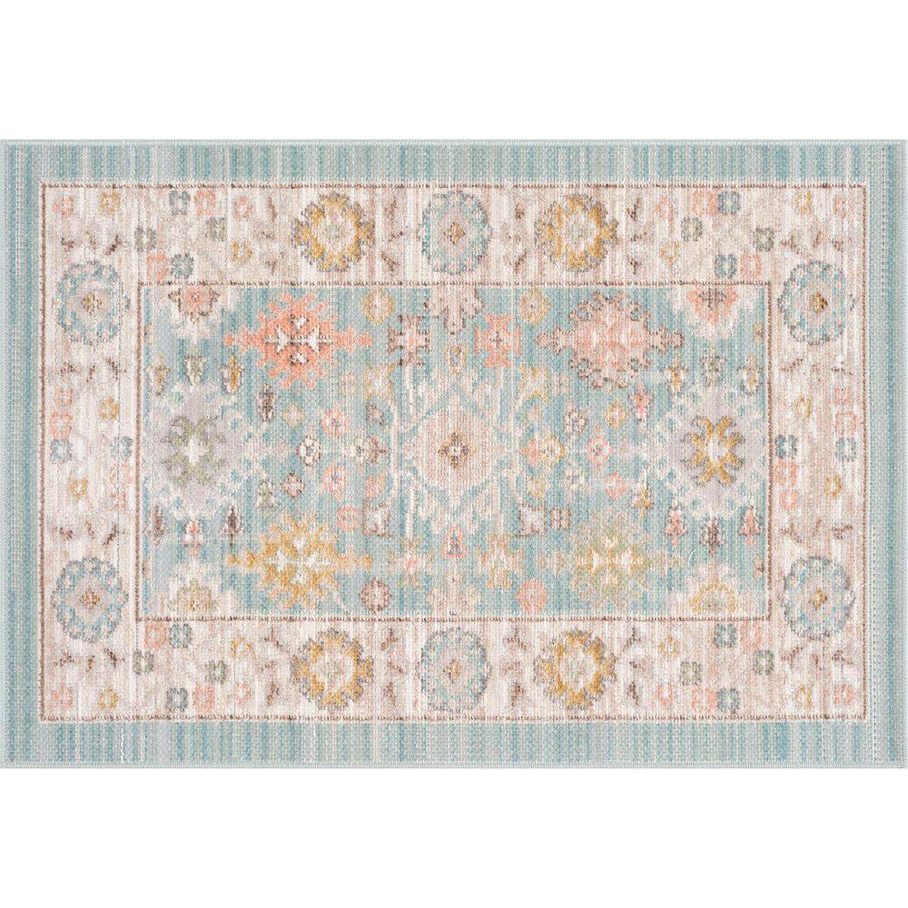 Crestwood Aqua 2 ft. x 3 ft. Oriental Indoor Area Rug price history on PriceWatchPro