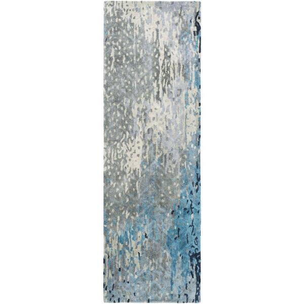 Artistic Weavers Atkinson Teal 3 ft. x 8 ft. Indoor Runner Rug