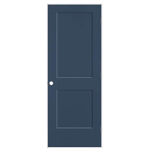 Masonite 30 in. x 80 in. 2-Panel Logan Left-Hand Hollow Core Night Tide Molded Composite Single Prehung Interior Door