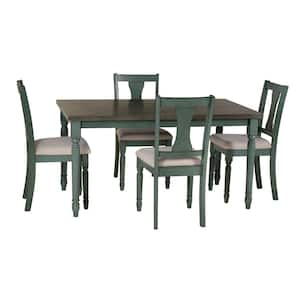 Flores 6-Piece Teal Dining Set