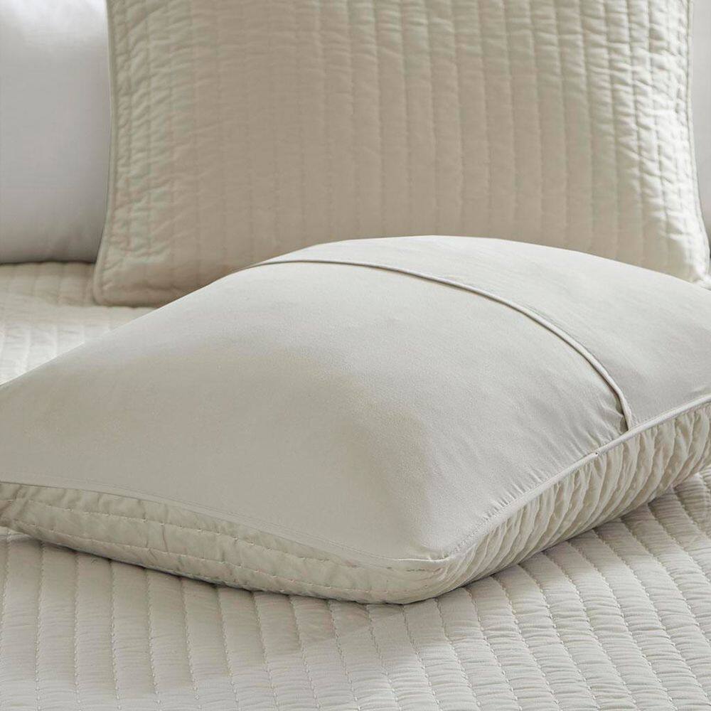 Beige Twin Reversible Microfiber Quilt Set