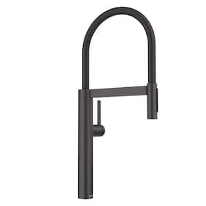 Culina II Single Handle Pull Down Sprayer Kitchen Faucet in Matte Black