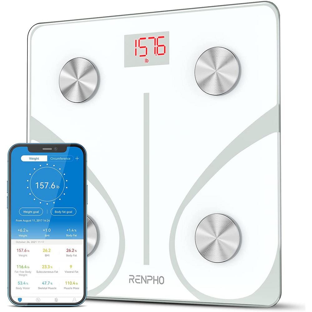 RENPHO High Accuracy Bluetooth Smart Body Weight Scale, FSA HSA Eligible,  396 lbs, Black 