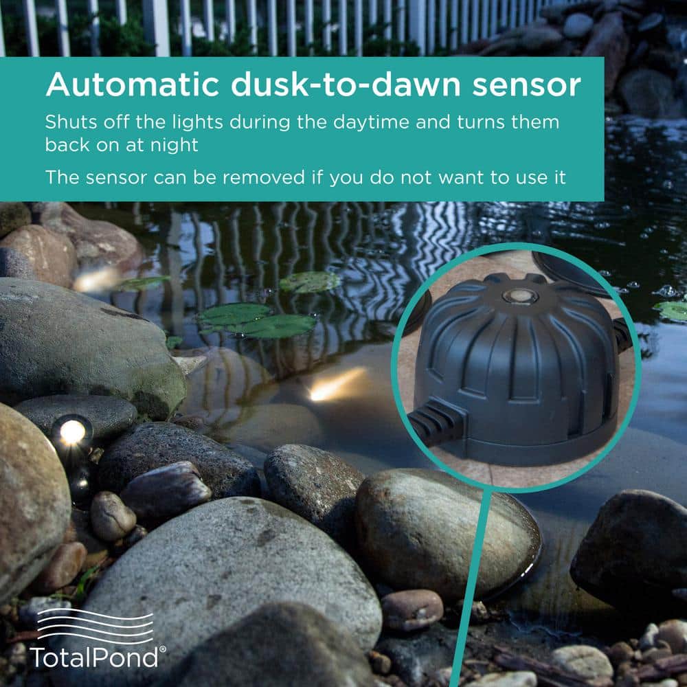 Modern Black LED Waterproof Outdoor Path Lights, Set of 6