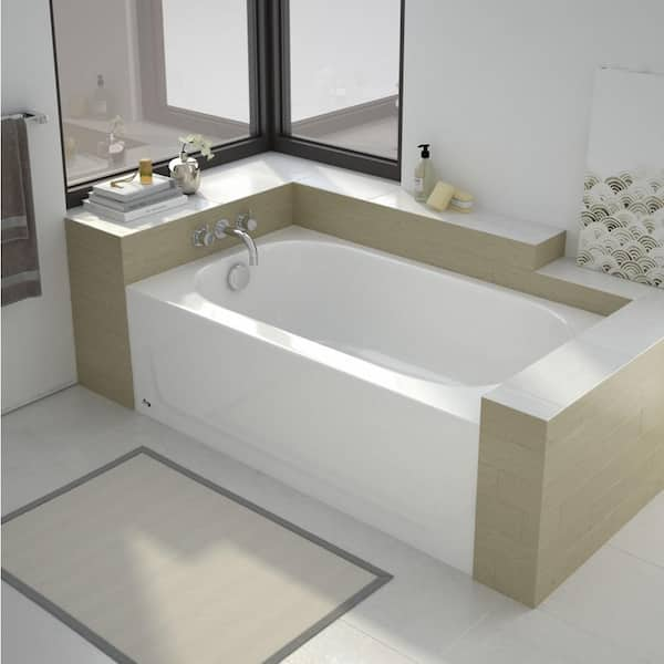 Kona 54 in. x 30 in. Soaking Bathtub with Right Drain in White