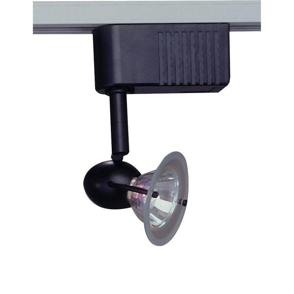 PLC Lighting 1-Light Track Light Fixture BlackClear Glass