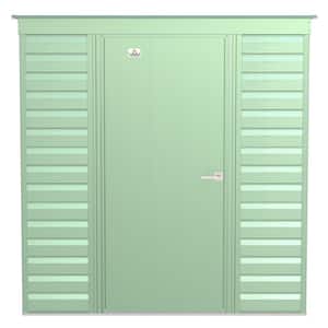 6 ft. x 4 ft. Green Metal Storage Shed With Pent Style Roof 21 Sq. Ft.