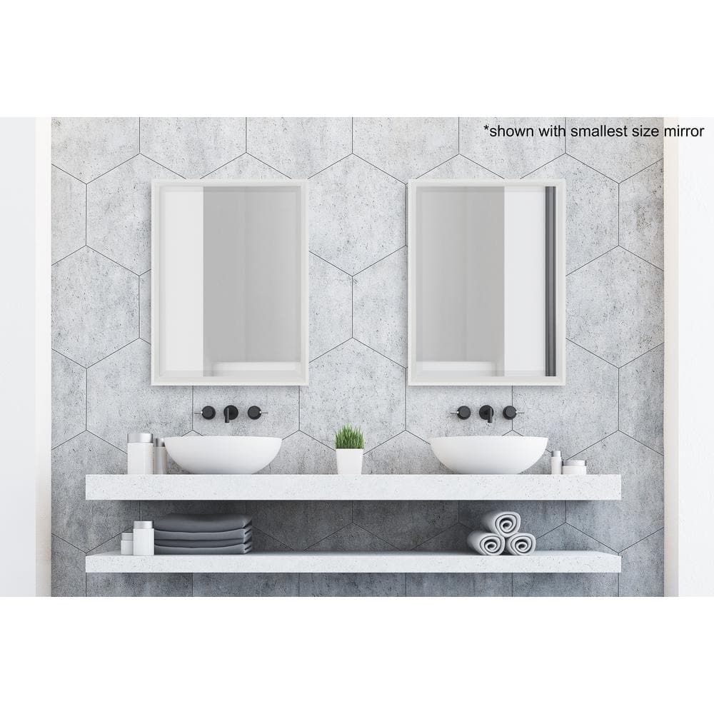 White Polystyrene Full Length Rectangular Dresser Mirror
