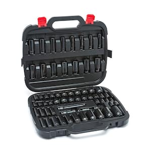 1/2 in. Drive SAE/Metric Impact Socket Set with Impact Adapters (70-Piece)