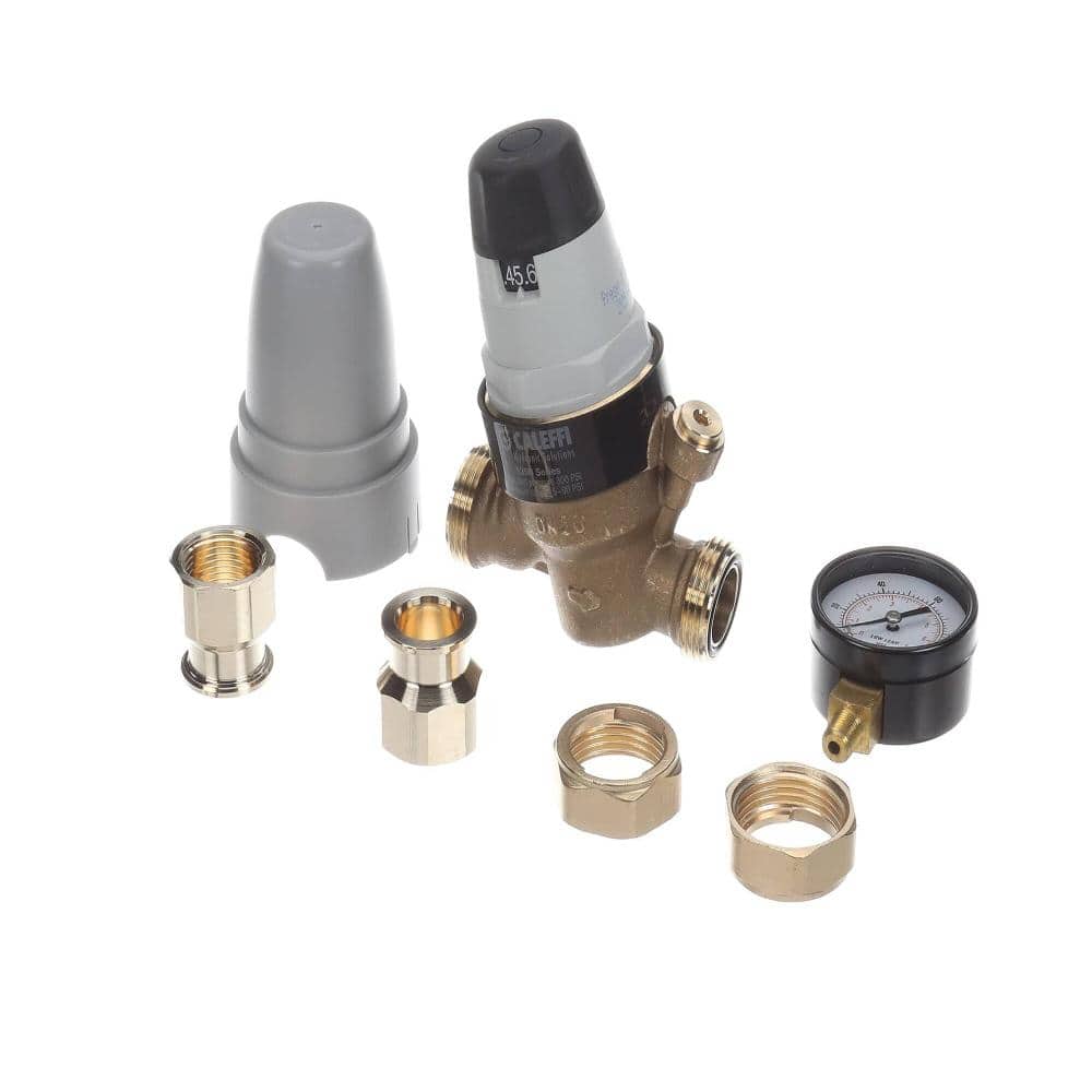 "Pressure Reducing Valve Gauge Adjustable Preset 45Psi 3/4"" Fnpt Union 12.5Gpm Max Flow Prescal 535351HA" price history on PriceWatchPro