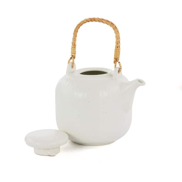 Porcelain Teapot, Ceramic Tea Pot w/ Removable Lid, Beverage