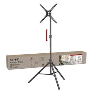 Barkan 13 in. to 65 in. Tilt Portable Tripod Floor Stand TV Mount Black Patented to Fit Various Screen Types
