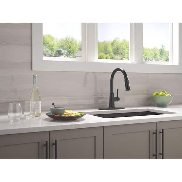 Foundations Design Series Traditional Single Handle Pull Down Sprayer Kitchen Faucet in Matte Black