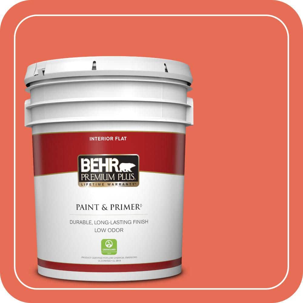 5 gal. #190B-6 Wet Coral Flat Low Odor Interior Paint & Primer product image for price tracking