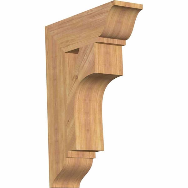 Ekena Millwork 5.5 in. x 28 in. x 20 in. Western Red Cedar Westlake Traditional Smooth Corbel