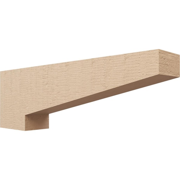 Ekena Millwork 6-in. x 36-in. x 12-in. Series 3 Thin Clemmons Rough Cedar Woodgrain Timberthane Polyurethane Corbel, Primed Tan