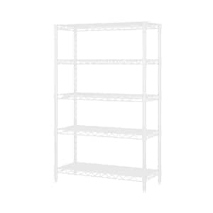 Wire Shelving Metal Storage Rack Adjustable Shelves, Standing Storage Shelf Units for Laundry Bathroom Kitchen Closet