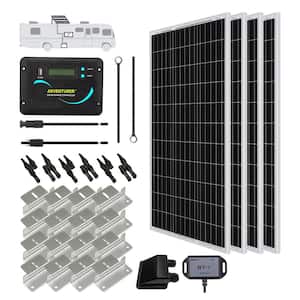 400-Watt Monocrystalline Solar RV Kit with 30 Amp Charger Controller