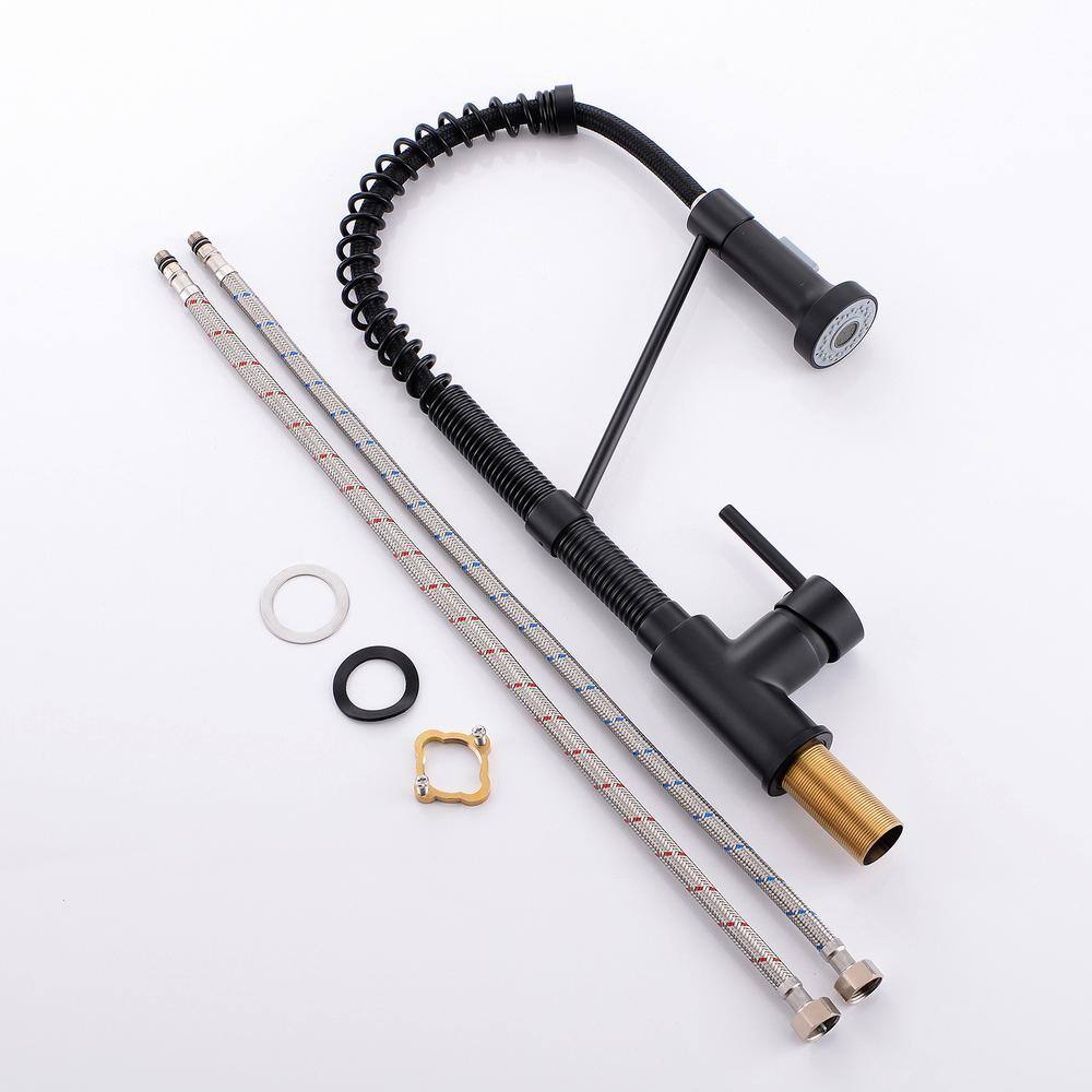 Matte Black Stainless Steel Touchless Pull-Out Spray Kitchen Faucet