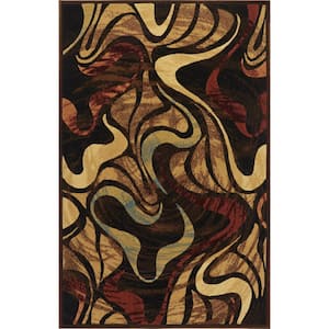 Catalina Bismark Brown/Beige 5 ft. x 7 ft. Geometric Area Rug