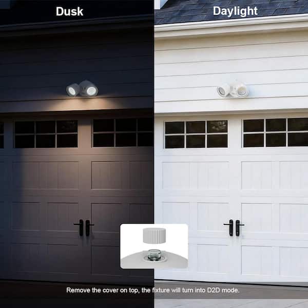 Commercial Electric Dusk to Dawn Sensor White Exterior Outdoor