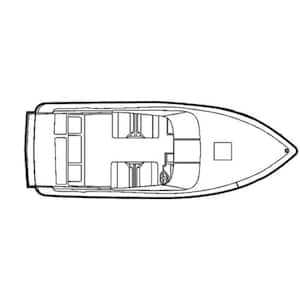 Flex-Fit Poly-Flex Boat Cover For 19 ft. to 22 ft. V-Hull Low Profile Cuddy Cabin Boats I/O or O/B