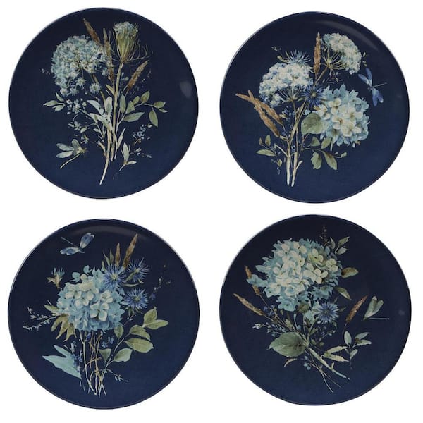 Certified International Bohemian Blue Multicolored Salad Plates (Set of 4)