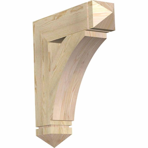 Ekena Millwork 6 in. x 30 in. x 26 in. Douglas Fir Thorton Arts and Crafts Rough Sawn Bracket