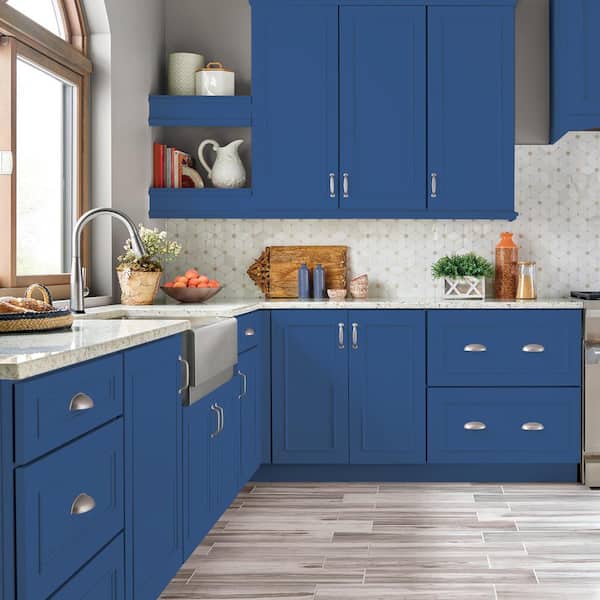 1 gal. #PPU15-03 Dark Cobalt Blue Semi-Gloss Enamel Interior/Exterior Cabinet, Door & Trim Paint