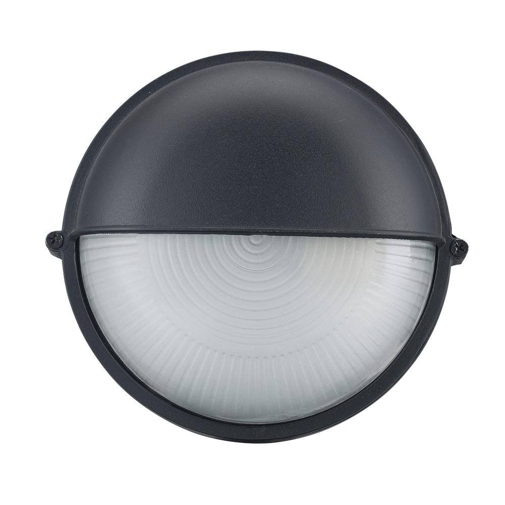 Mesa II Black Frosted Glass Wall Mount Light